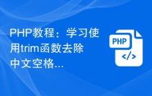 PHP教程：学习使用trim函数去除中文空格