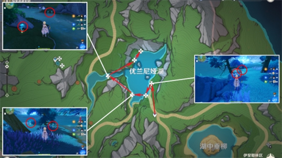 原神湖光鈴蘭最新高效採集路線圖分享