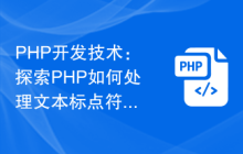 PHP开发技术：探索PHP如何处理文本标点符号的替换操作