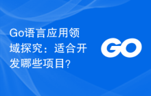 Go语言应用领域探究:适合开发哪些项目?
