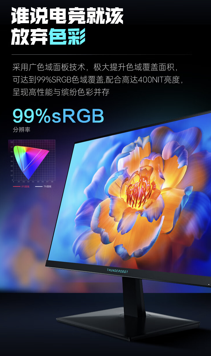 雷神 ZQ27F240 27 英寸显示器上架：2K 240Hz Fast IPS，1499 元