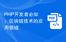 PHP开发者必知：区块链技术的应用领域