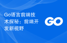 Go语言前端技术探秘：前端开发新视野