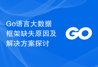 Discussion on the reasons and solutions for the lack of big data framework in Go language