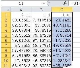 Eine einfache Methode zum Subtrahieren von Daten in Excel