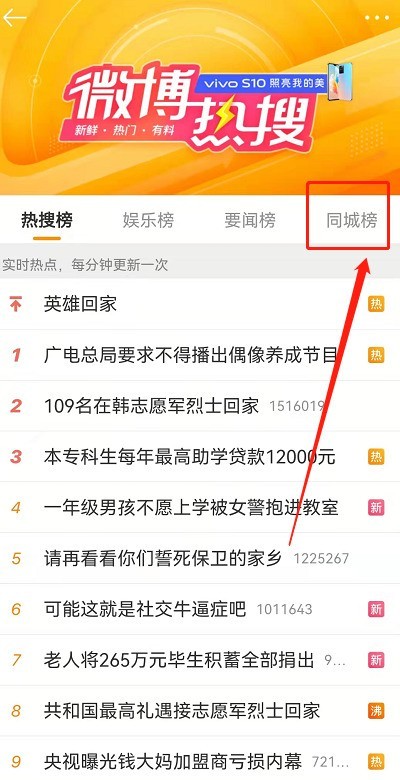微博綠藤市同城熱搜在哪_微博綠藤市同城熱搜教程
