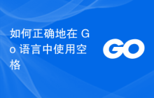 如何正确地在 Go 语言中使用空格