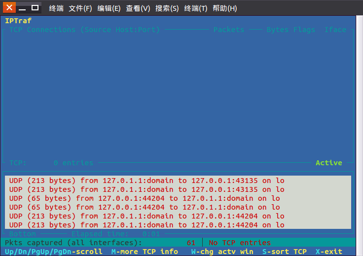 Penjelasan terperinci tentang arahan iptraf di Linux