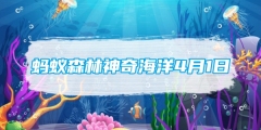 蚂蚁森林神奇海洋4月1日:生活在海中的柳叶鳗是鳗鱼的