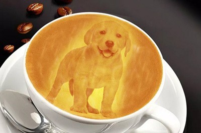 Detailed instructions for making coffee latte art with Photoshop