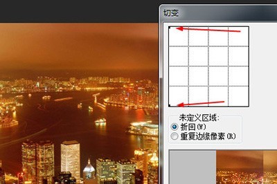 The operation process of producing polar coordinate effect in PS