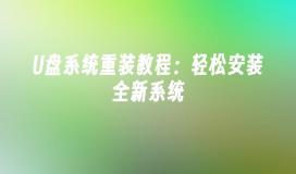 U盘系统重装教程：轻松安装全新系统