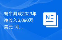 蜗牛游戏2023年净收入6,090万美元 同比下降