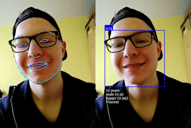 Recommended: Excellent JS open source face detection and recognition project