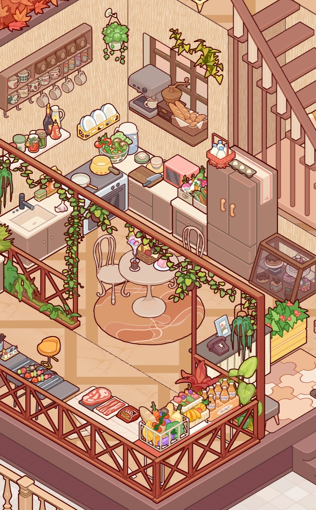 My Leisure Time sharing of coffee-colored small building and double space decoration