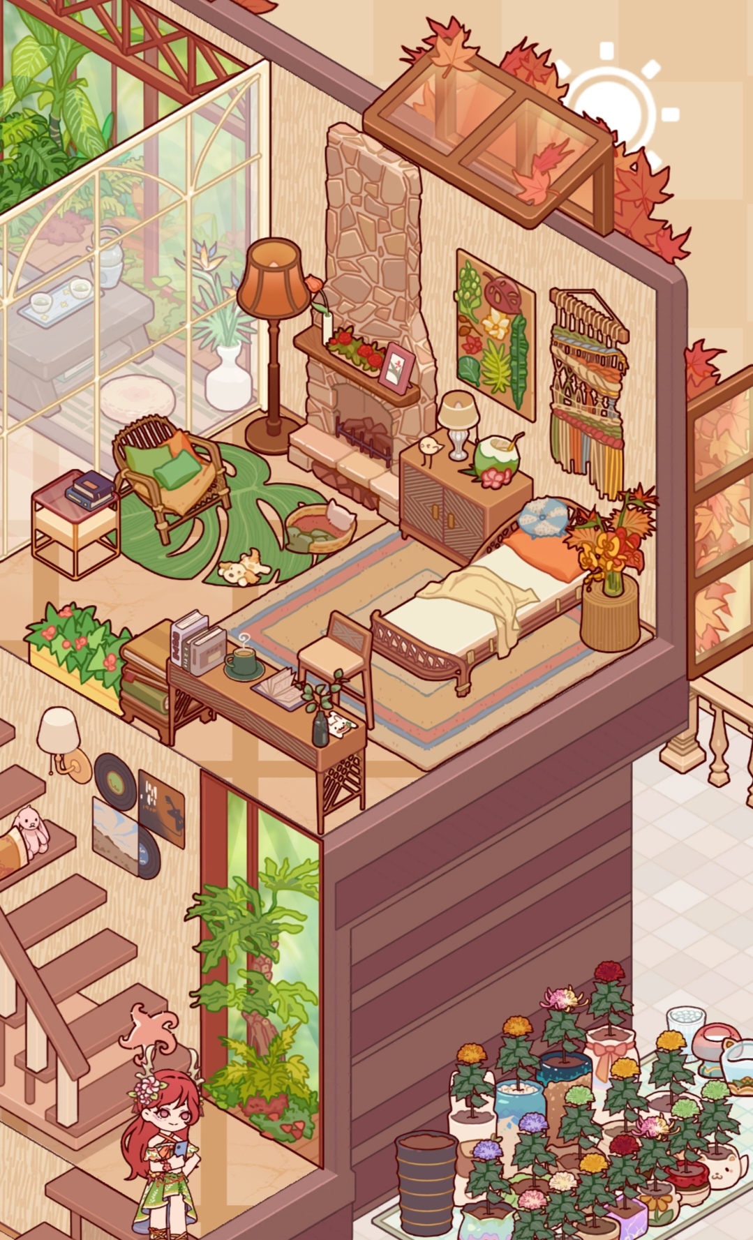 My Leisure Time sharing of coffee-colored small building and double space decoration