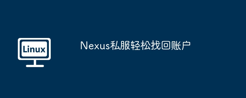 Nexus 개인 서버는 계정을 쉽게 검색합니다.