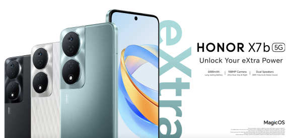 荣耀海外推出 X7b 5G 手机:天玑 6020 + 6000mAh 电池