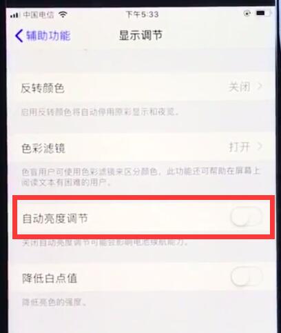 ios12關閉自動亮度調整的操作方法