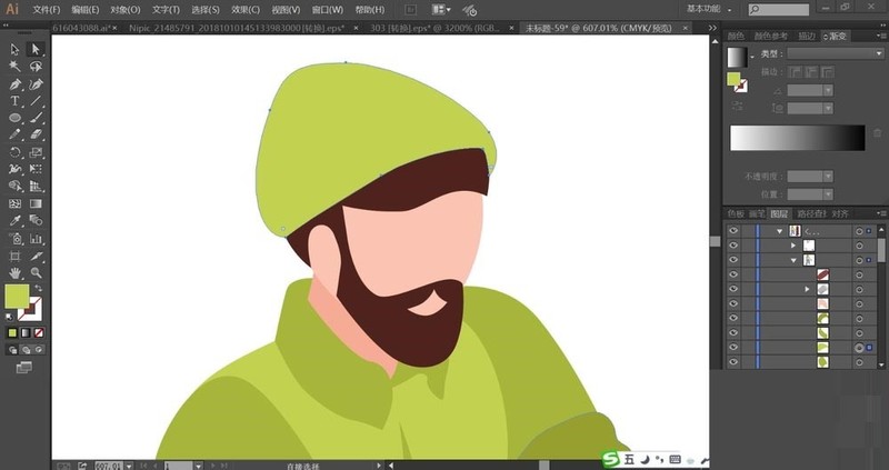 Detailed method of hand-drawing lumberjack cartoon image with AI