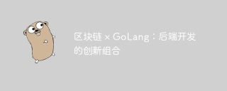 区块链 × GoLang：后端开发的创新组合