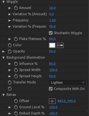 How to use the AE built-in plug-in CC_Snowfall