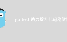 go test 助力提升代码稳健性