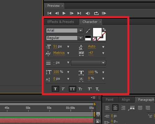 Detailed method for inputting text subtitles in AE