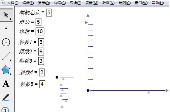 기하학적 스케치패드를 사용하여 빈도 분포 히스토그램을 만드는 방법