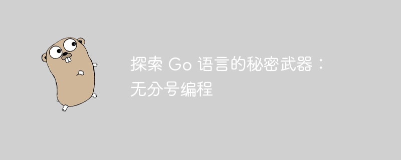 探索 Go 语言的秘密武器：无分号编程