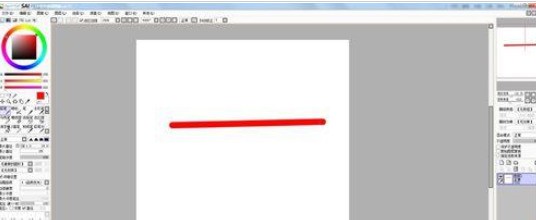 How to draw a straight line using shortcut keys in sai software