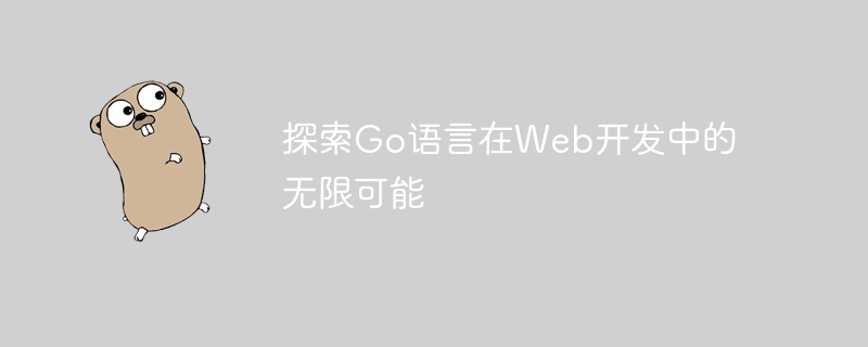 探索Go语言在Web开发中的无限可能