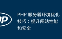 PHP 服务器环境优化技巧：提升网站性能和安全