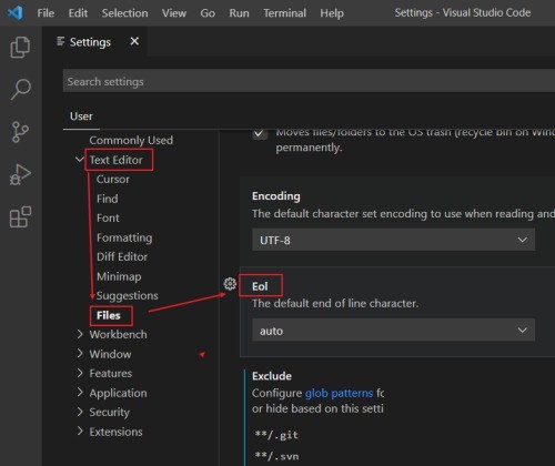 How to set the default line break in Vscode_Vscode set the default line break tutorial