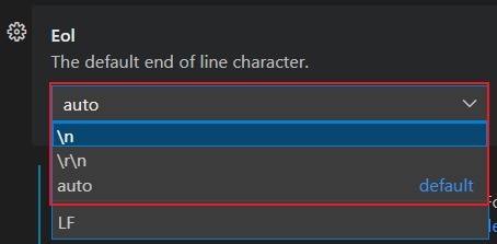 How to set the default line break in Vscode_Vscode set the default line break tutorial