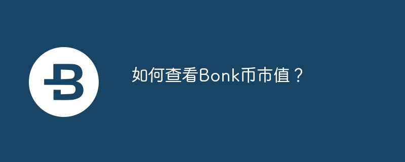 How to check the market value of Bonk coin?