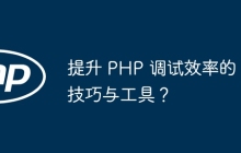 提升 PHP 调试效率的技巧与工具？