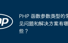 PHP 函数参数类型的常见问题和解决方案有哪些?