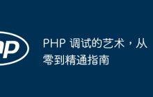 PHP 调试的艺术,从零到精通指南