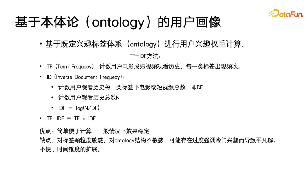 User profiling algorithms: history, current situation and future