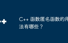 C++ 函数匿名函数的用法有哪些?