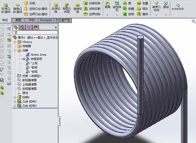 Solidworks建模扭轉彈簧的具體步驟敘述