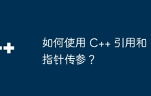 如何使用 C++ 引用和指针传参?