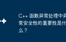 C++ 函数异常处理中异常安全性的重要性是什么?