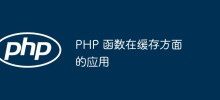 Application of PHP functions in caching