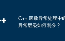 C++ 函数异常处理中的异常层级如何划分?