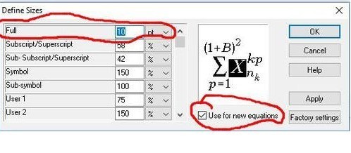 기존 수식을 일괄 변경하기 위한 MathType 그래픽 방법