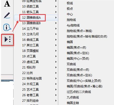 幾何学的スケッチパッドを使用して円錐断面を描く方法