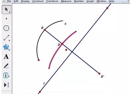 Kaedah grafik menggunakan pad lakar geometri untuk menghidupkan lengkok dan lipatan di sepanjang garis lurus