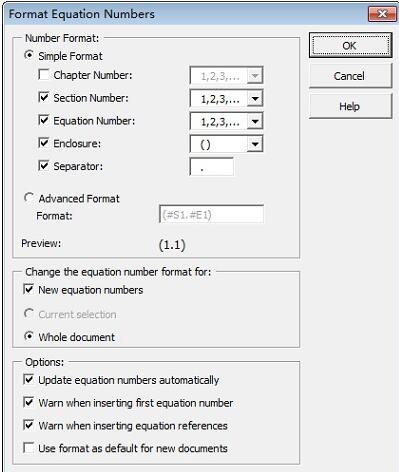 Cara mencipta nombor siri persamaan lanjutan menggunakan MathType